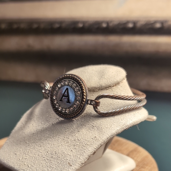 Gold and Silver Cable Monogram Bracelet - Picture 4 of 8